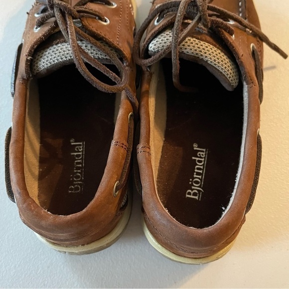 Bjorndal size 7 Chesapeake 131009 brown boat shoes GUC - Picture 13 of 15